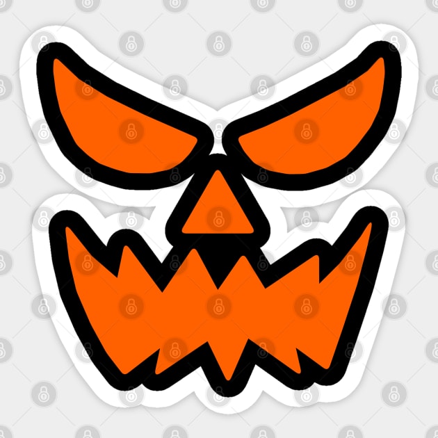 Halloween Jack O Lantern Pumpkin Face Sticker by koolteas